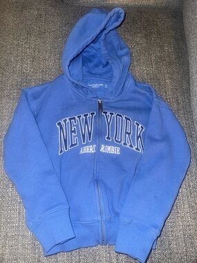 abercrombie kids Blue 'New York' Zip Hoodie